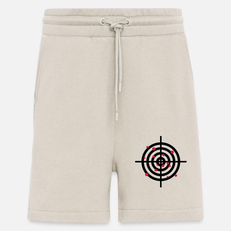 zielscheibe_mit_einschussloechern_2c - Short bio décontracté fabriqué en UE - WARM CLAY