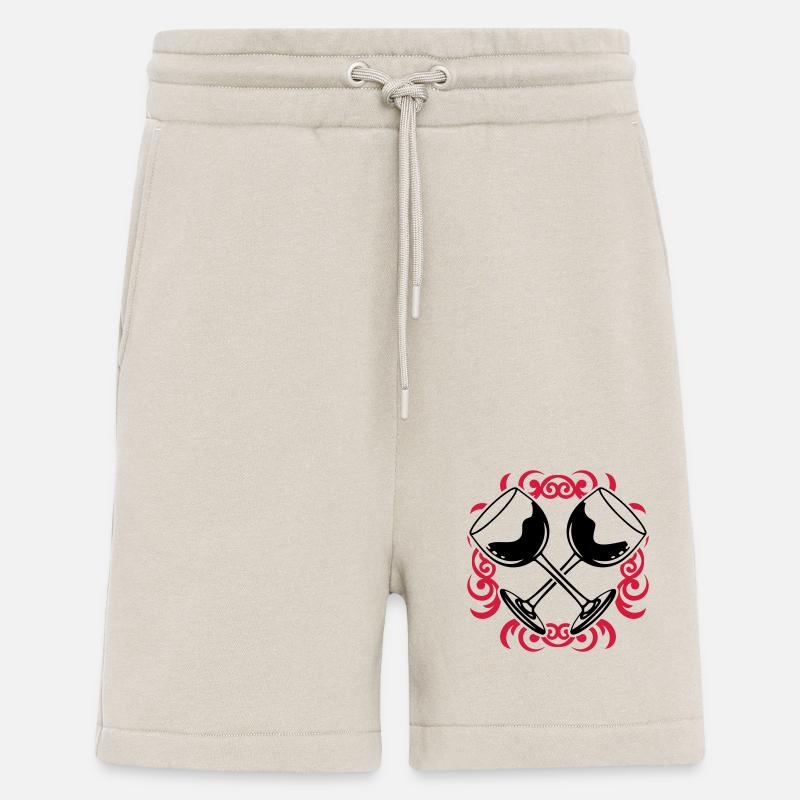 Weinglas Rotwein Symbol - Shorts - made by SPREAD - WARM CLAY