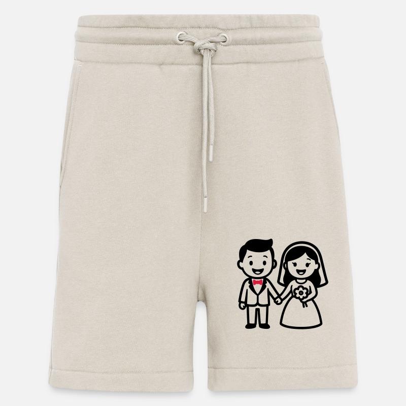Couple de mariés - Short bio décontracté fabriqué en UE - WARM CLAY