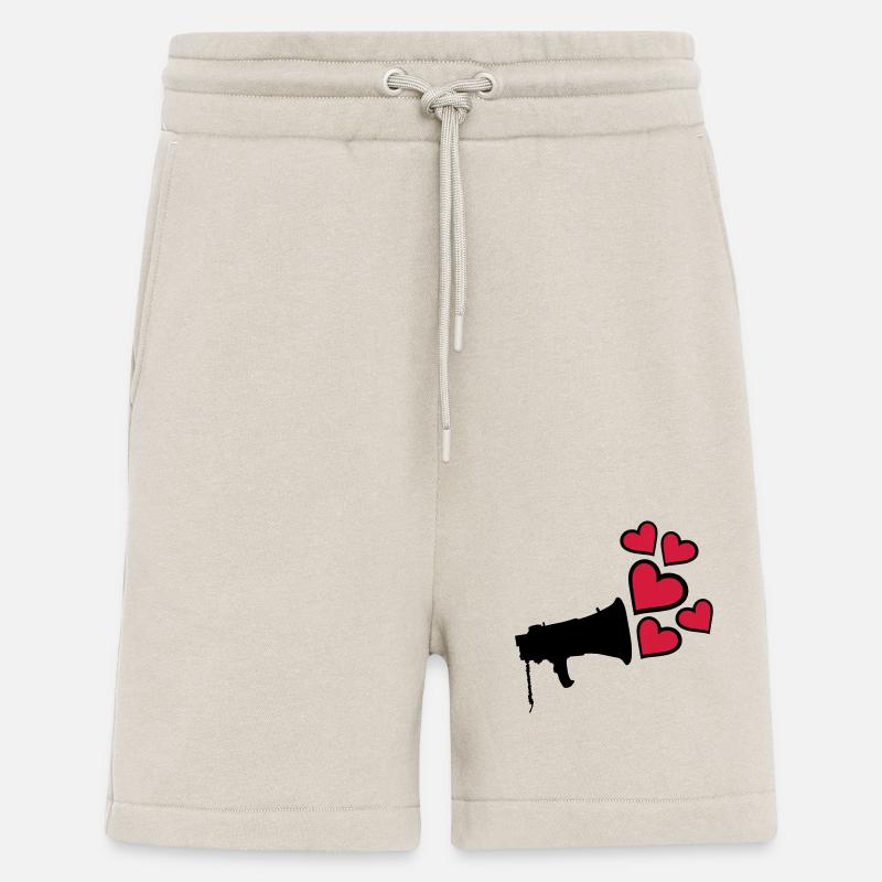 Dear Megafon Heart Design - Shorts - made by SPREAD - WARM CLAY