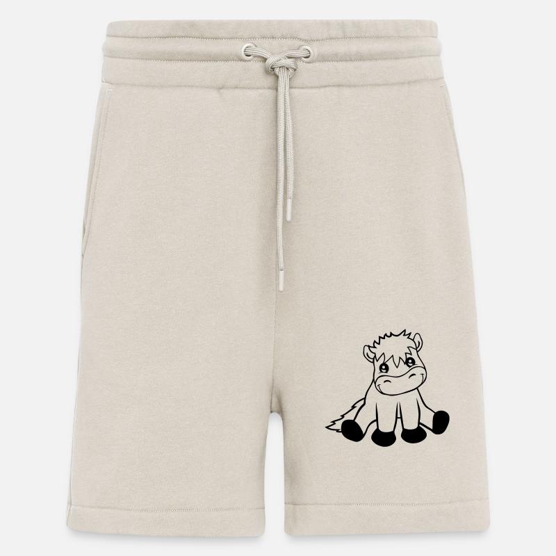 Freundliches sitzendes Pferd - Shorts - made by SPREAD - WARM CLAY