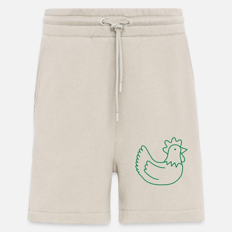 Roundy chook chicken hen - Shorts - made by SPREAD - WARM CLAY