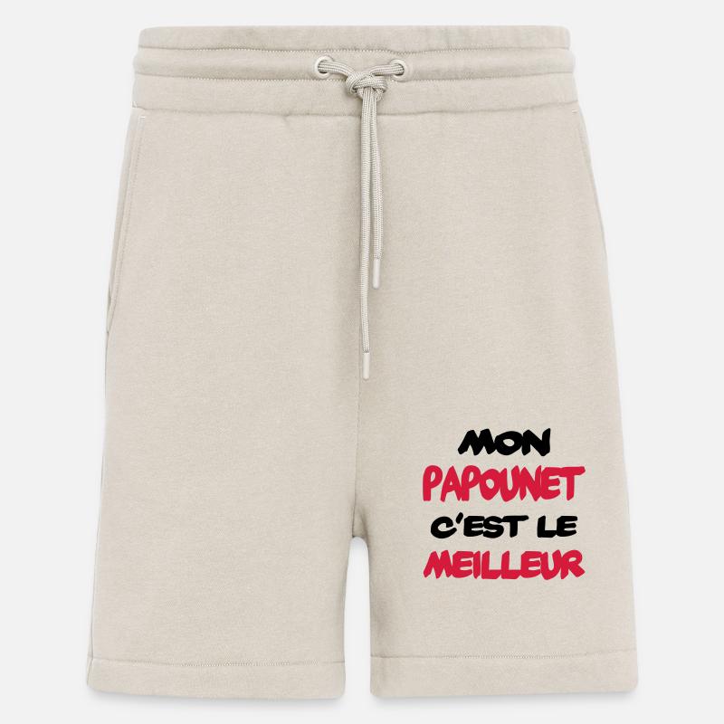 Mon papounet c'est le meilleur - Short bio décontracté fabriqué en UE - WARM CLAY