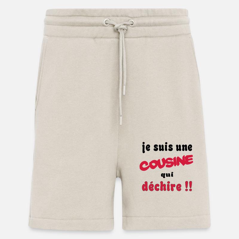 I'm a cousin... - Shorts - made by SPREAD - WARM CLAY
