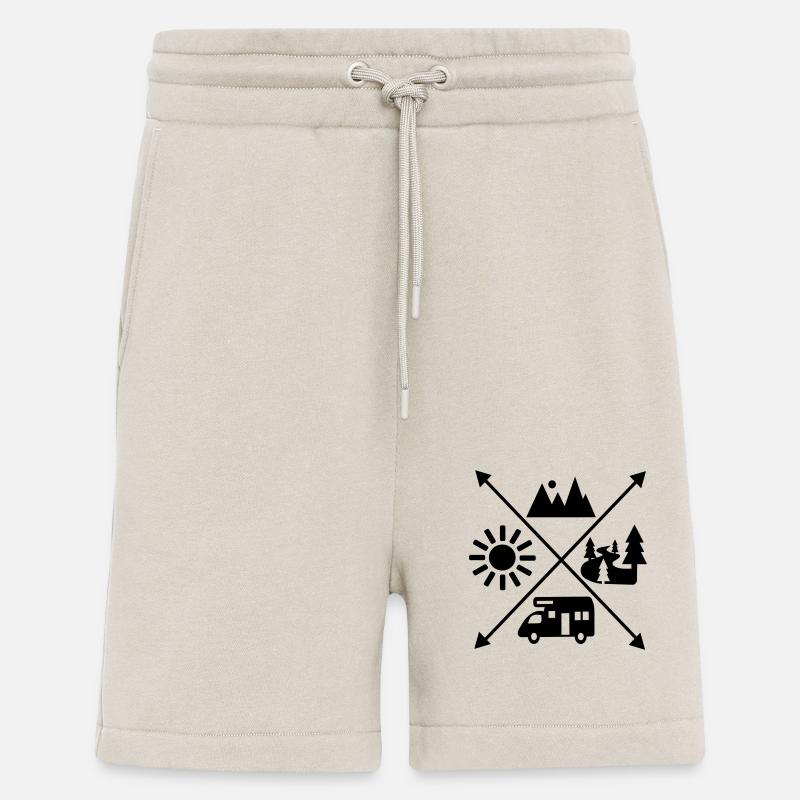 Campingvogn - Organic Relaxed shorts produsert i EU - WARM CLAY