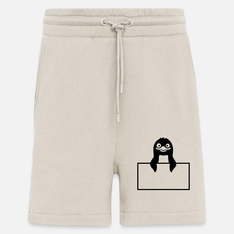 Insérer du texte Shield Penguin - Short bio décontracté fabriqué en UE - WARM CLAY