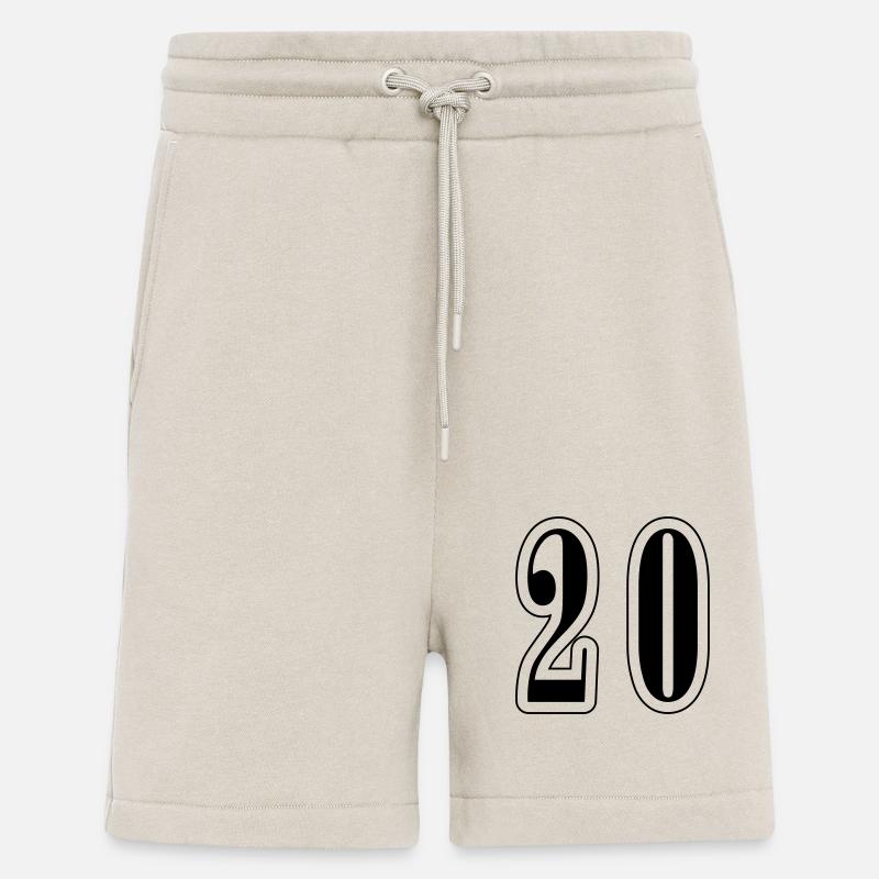 20 Number symbol - Shorts - made by SPREAD - WARM CLAY