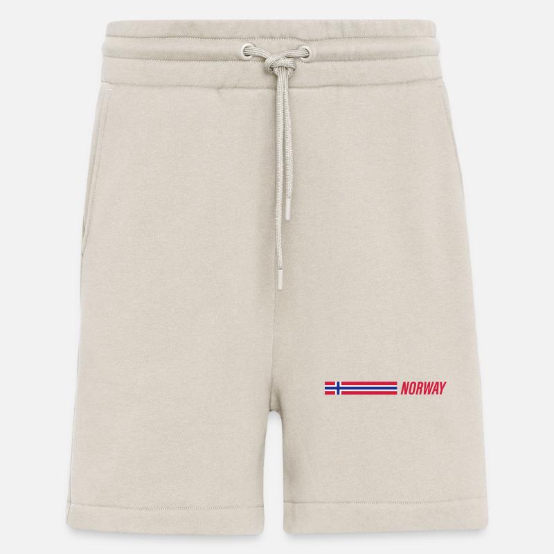 Drapeau de la Norvège - Short bio décontracté fabriqué en UE - WARM CLAY