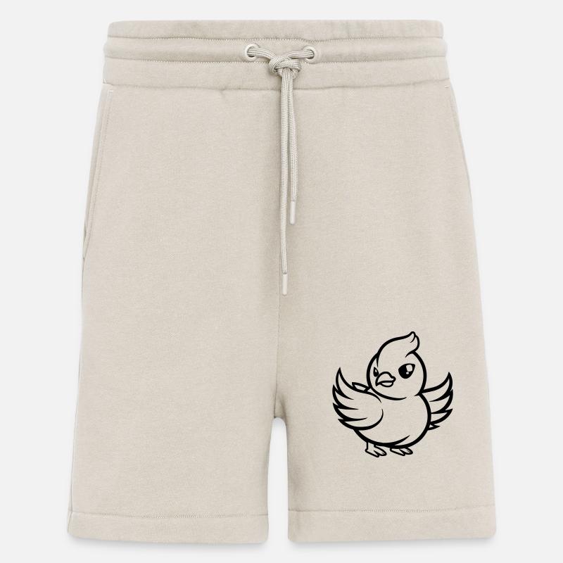 Bande dessinée de pigeon - Short bio décontracté fabriqué en UE - WARM CLAY