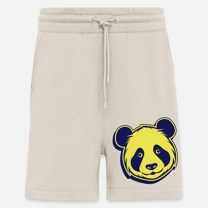 Tête de panda - Short bio décontracté fabriqué en UE - WARM CLAY