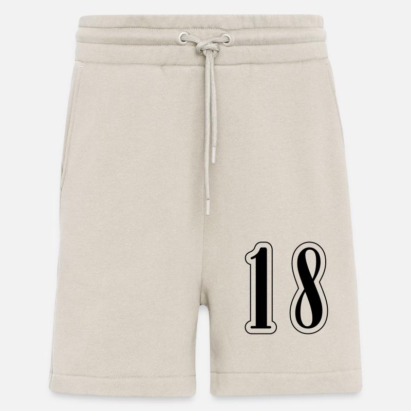 18 Zahl symbol - Shorts - made by SPREAD - WARM CLAY