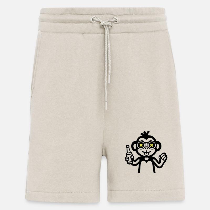 Monkey Drinking Funny Beer - Shorts - made by SPREAD - WARM CLAY
