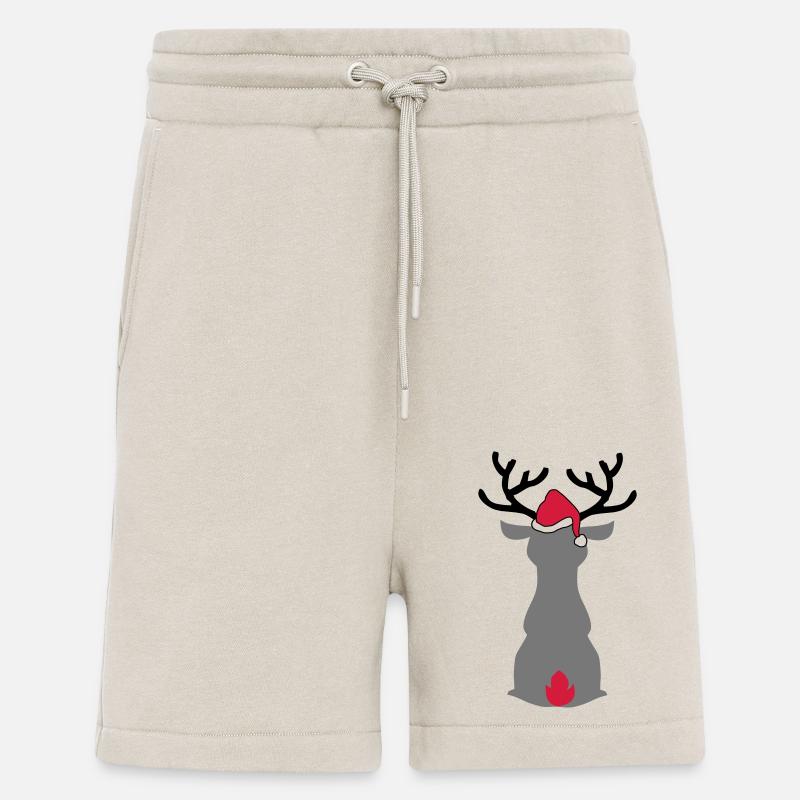 Moose with Christmas hat - Shorts - made by SPREAD - WARM CLAY