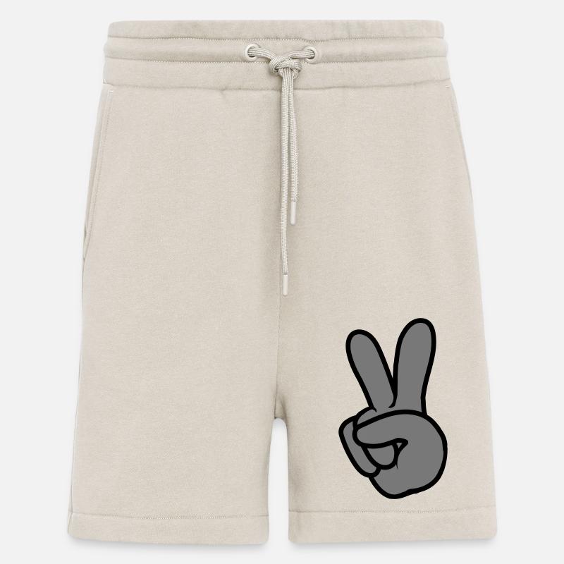 Peace Hand Zeichen - Shorts - made by SPREAD - WARM CLAY