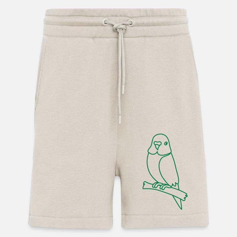 perruche assise - Short bio décontracté fabriqué en UE - WARM CLAY