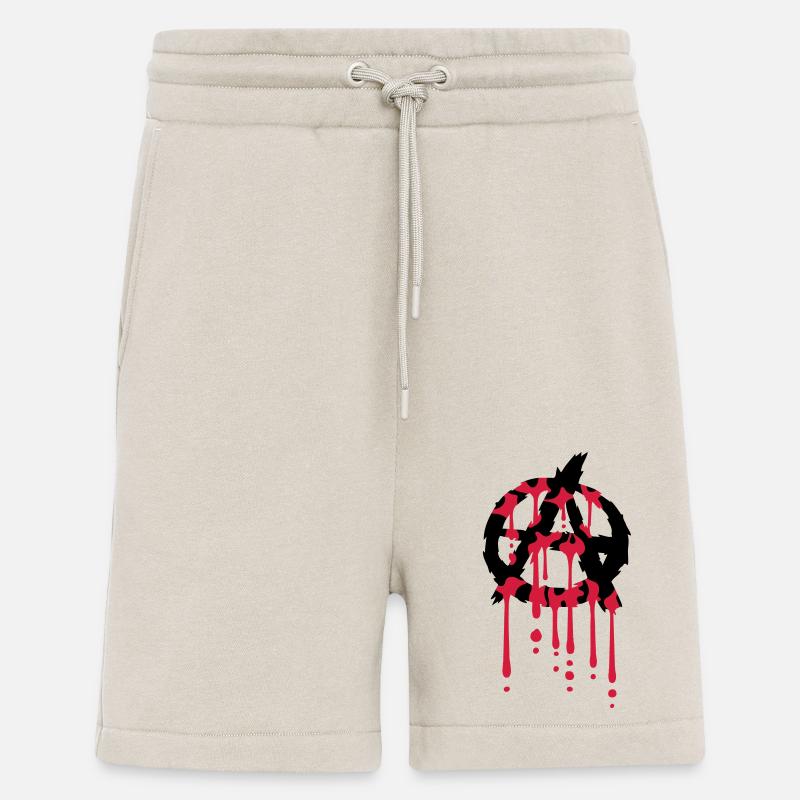 Logo anarchy blood drop - Shorts - made by SPREAD - WARM CLAY
