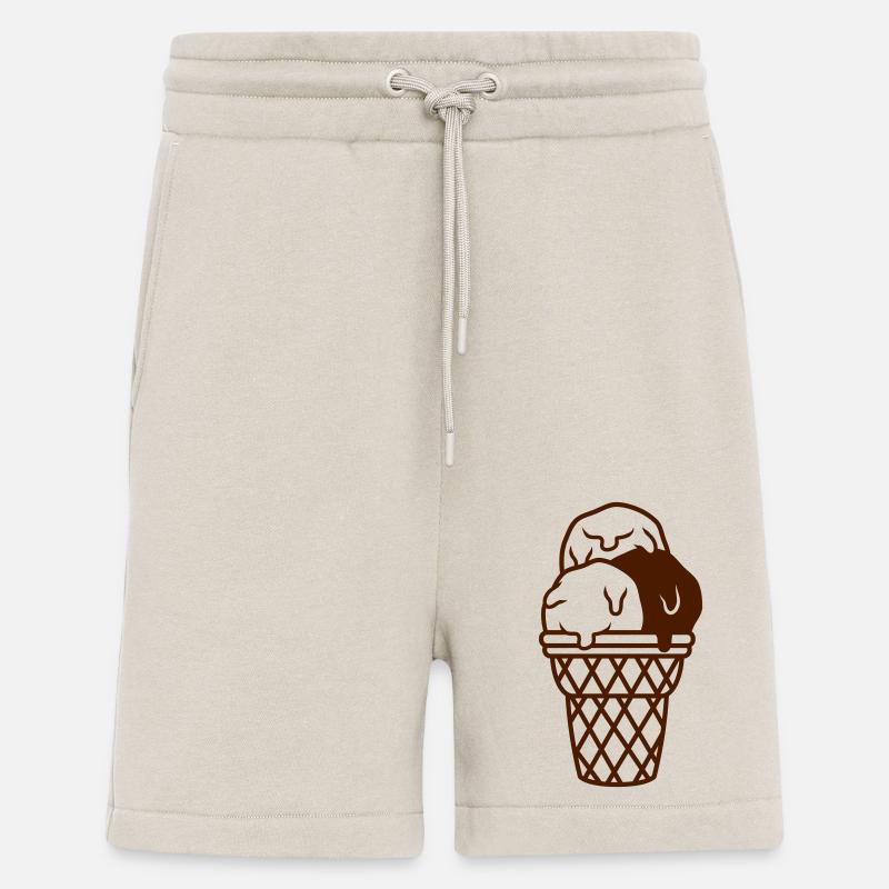 Waffel 3 leckere Eiskugeln - Shorts - made by SPREAD - WARM CLAY