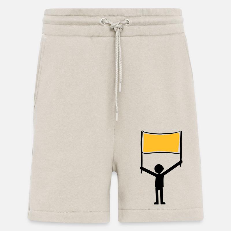 Grève de démonstration - Short bio décontracté fabriqué en UE - WARM CLAY