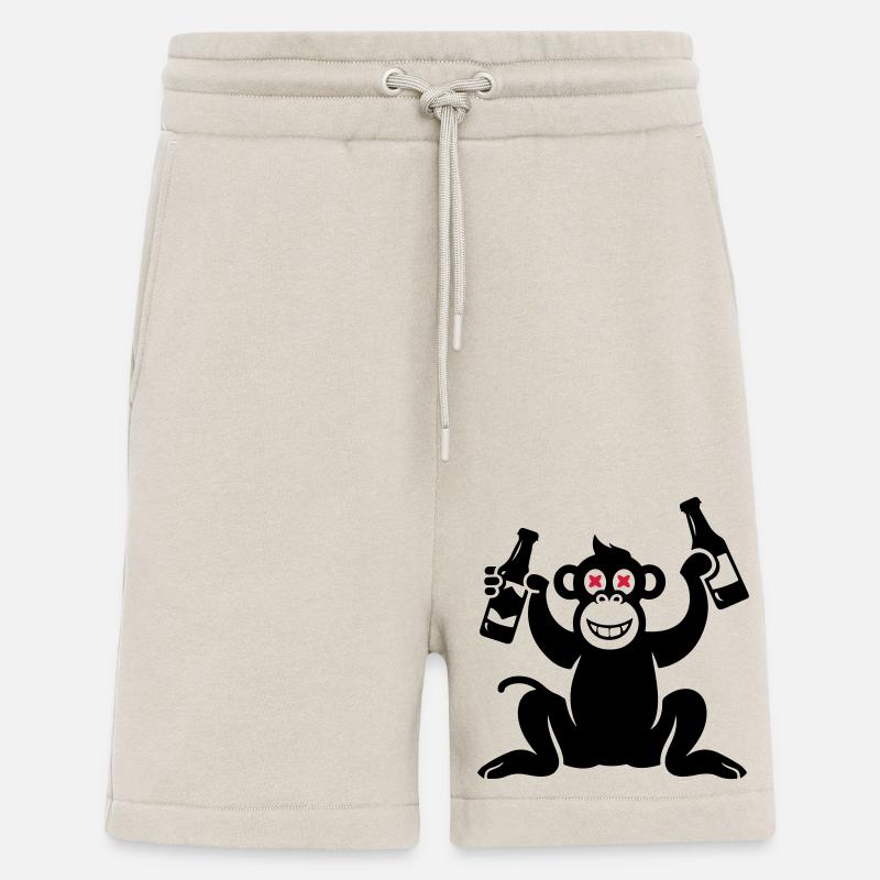 Bière de singe bue - Short bio décontracté fabriqué en UE - WARM CLAY