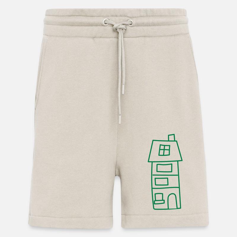Une jolie grande maison irrégulière - Short bio décontracté fabriqué en UE - WARM CLAY