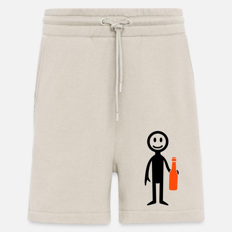 Bier Trinken Strichmännchen - Shorts - made by SPREAD - WARM CLAY