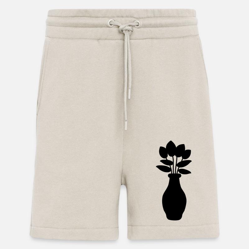 Contour silhouette belles tulipes - Short bio décontracté fabriqué en UE - WARM CLAY