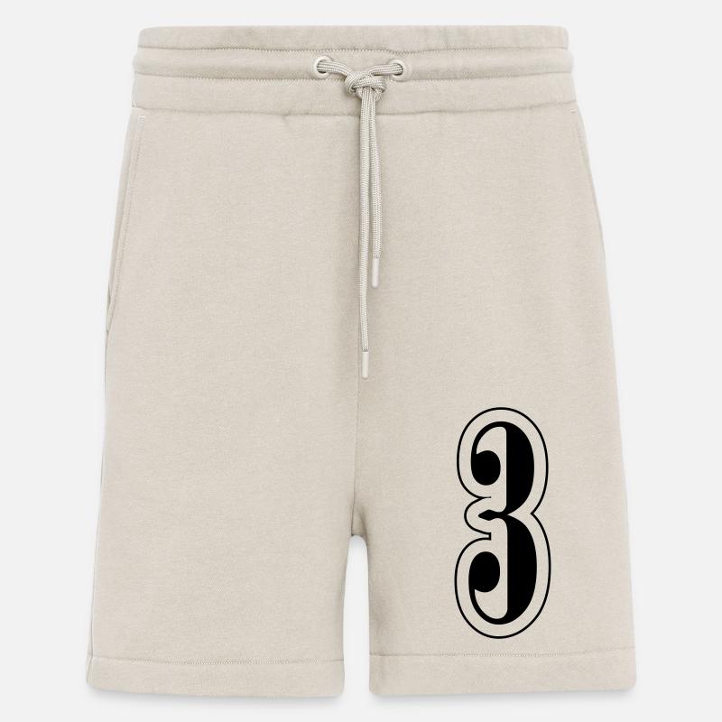 3 Zahl symbol - Shorts - made by SPREAD - WARM CLAY