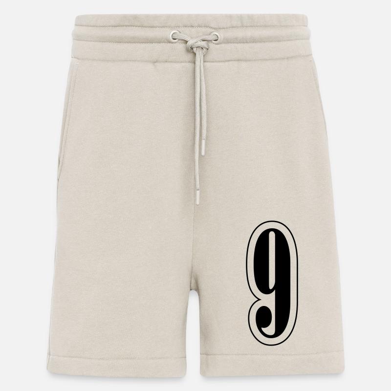 9 Symbole numérique - Short bio décontracté fabriqué en UE - WARM CLAY