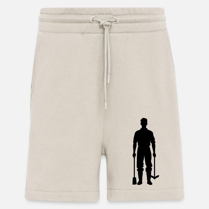 Farmer Silhouette Icon - Shorts - made by SPREAD - WARM CLAY
