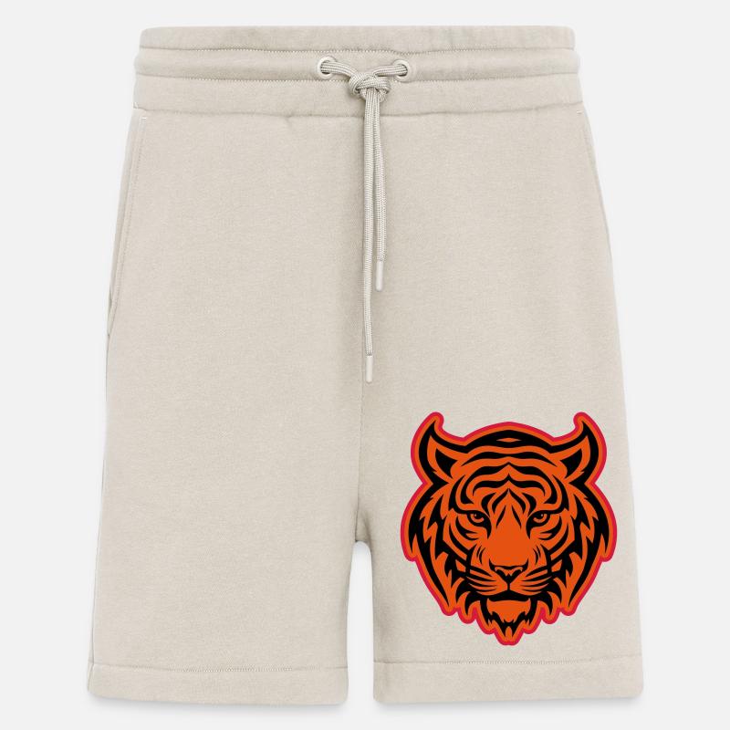 Tête de tigre - Short bio décontracté fabriqué en UE - WARM CLAY