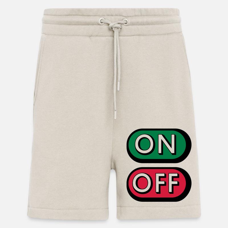 On Off Buttons - Short bio décontracté fabriqué en UE - WARM CLAY