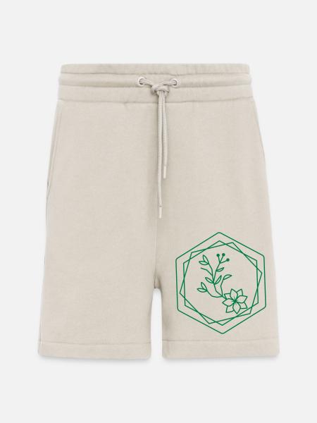 hexagons with floral accent - Shorts - made by SPREAD - WARM CLAY