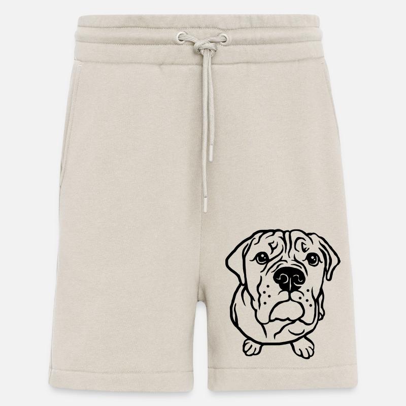 Bulldog bettelnd - Shorts - made by SPREAD - WARM CLAY