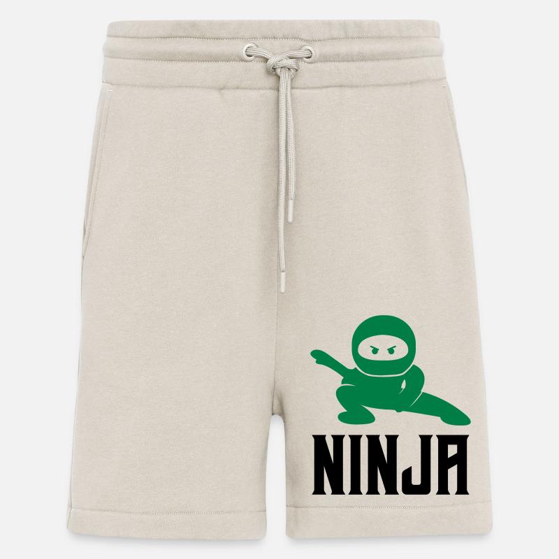 Bande dessinée Ninja - Short bio décontracté fabriqué en UE - WARM CLAY