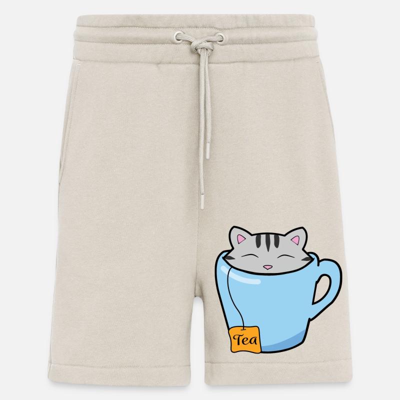 Teetasse Katze - Shorts - made by SPREAD - WARM CLAY