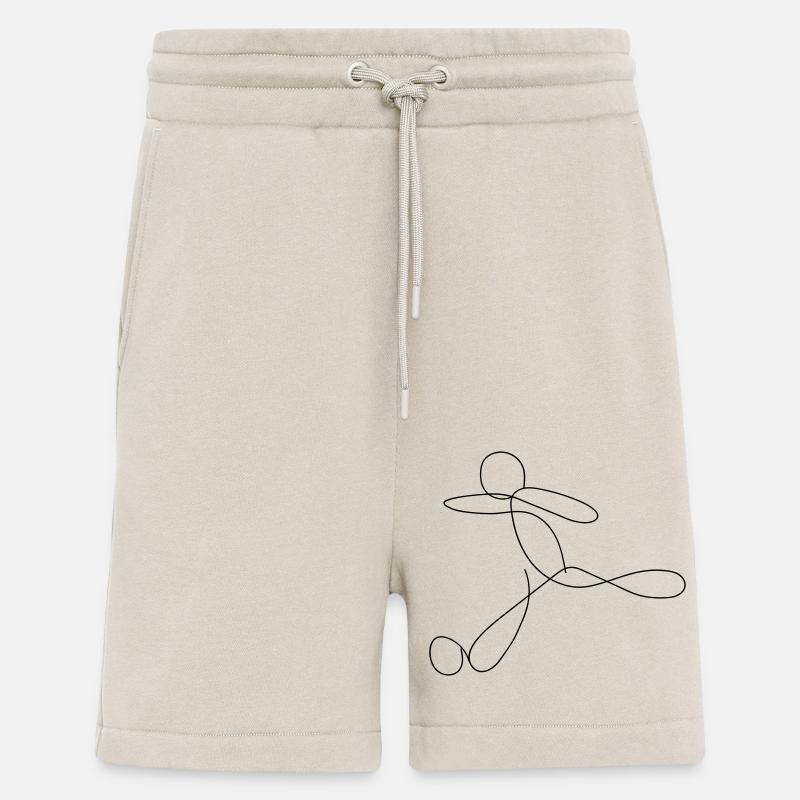 Fußball Line Art - Shorts - made by SPREAD - WARM CLAY