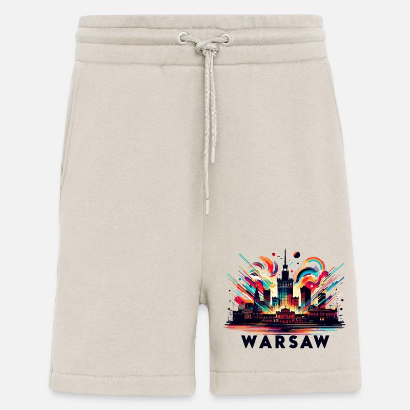 Varsovie Capitale Pologne Cadeau - Short bio décontracté fabriqué en UE - WARM CLAY