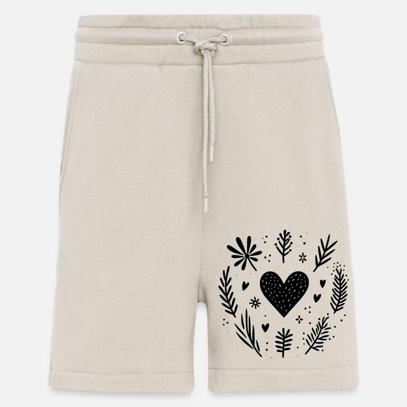 Herz mit Zweigen - Shorts - made by SPREAD - WARM CLAY