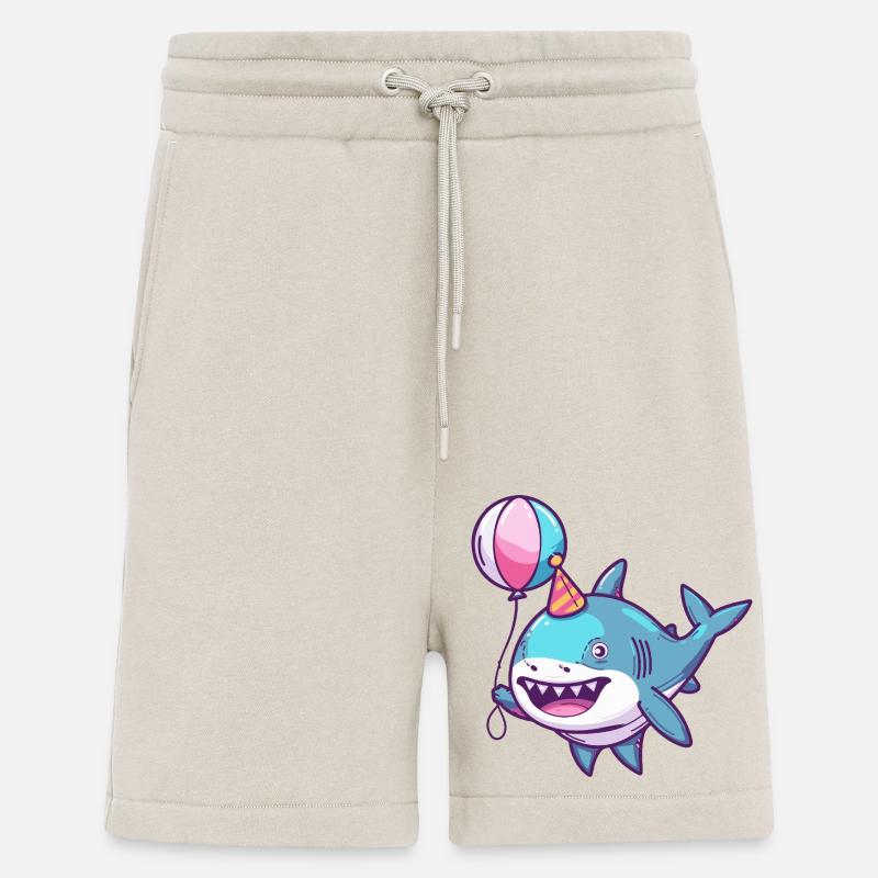 Requin Anniversaire Bébé - Short bio décontracté fabriqué en UE - WARM CLAY