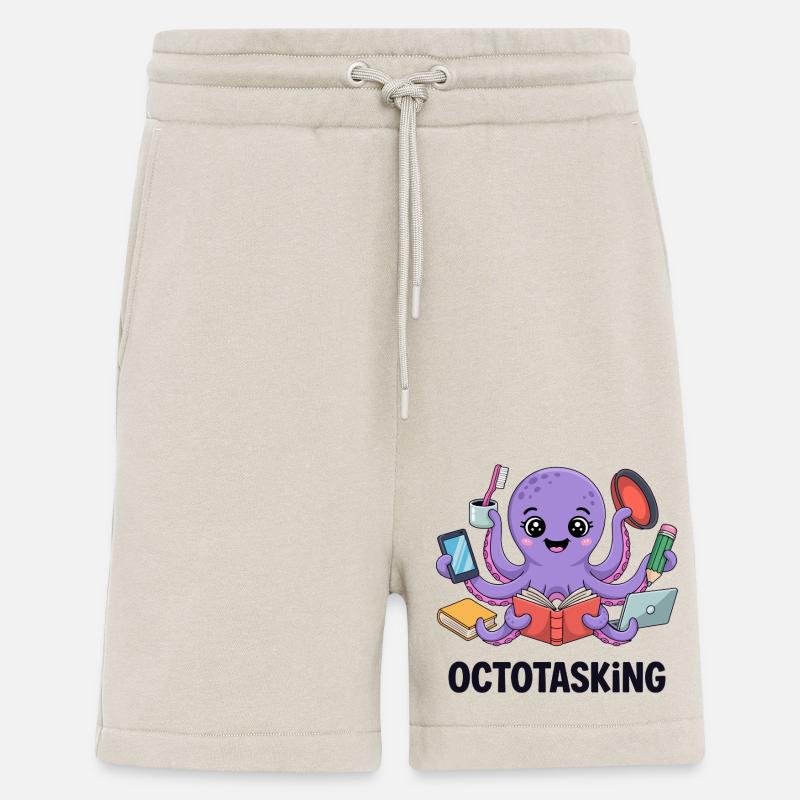 Octotasking Krake im Multitasking Modus - Shorts - made by SPREAD - WARM CLAY