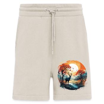 Deer in the Autumn Circle - Shorts - made by SPREAD - WARM CLAY - Front