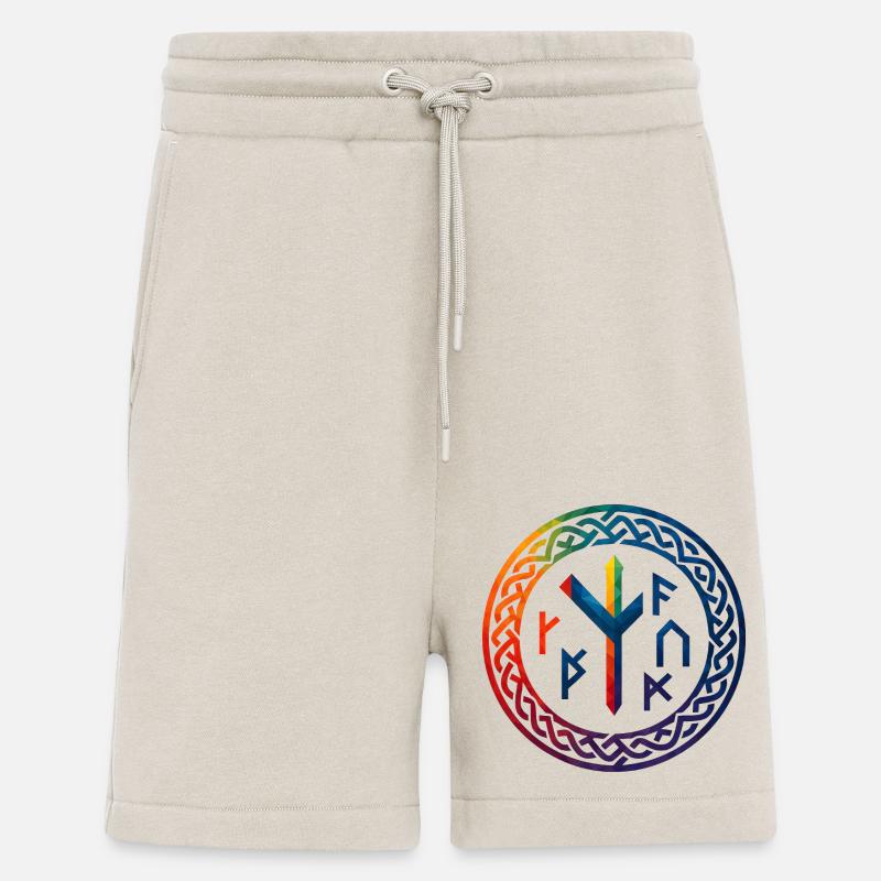 WPAP Polygon Stil - mythischer Runenring - Shorts - made by SPREAD - WARM CLAY