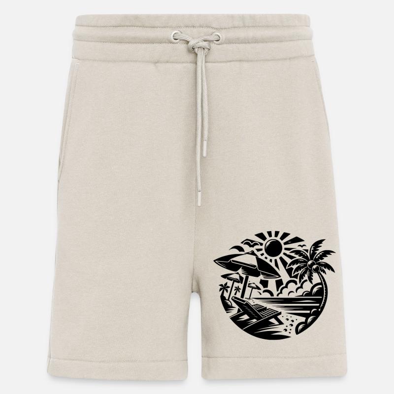 Icône Été Soleil Mer - Short bio décontracté fabriqué en UE - WARM CLAY
