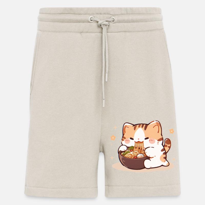 Cat Eating Spaghetti Meme - Shorts - made by SPREAD - WARM CLAY