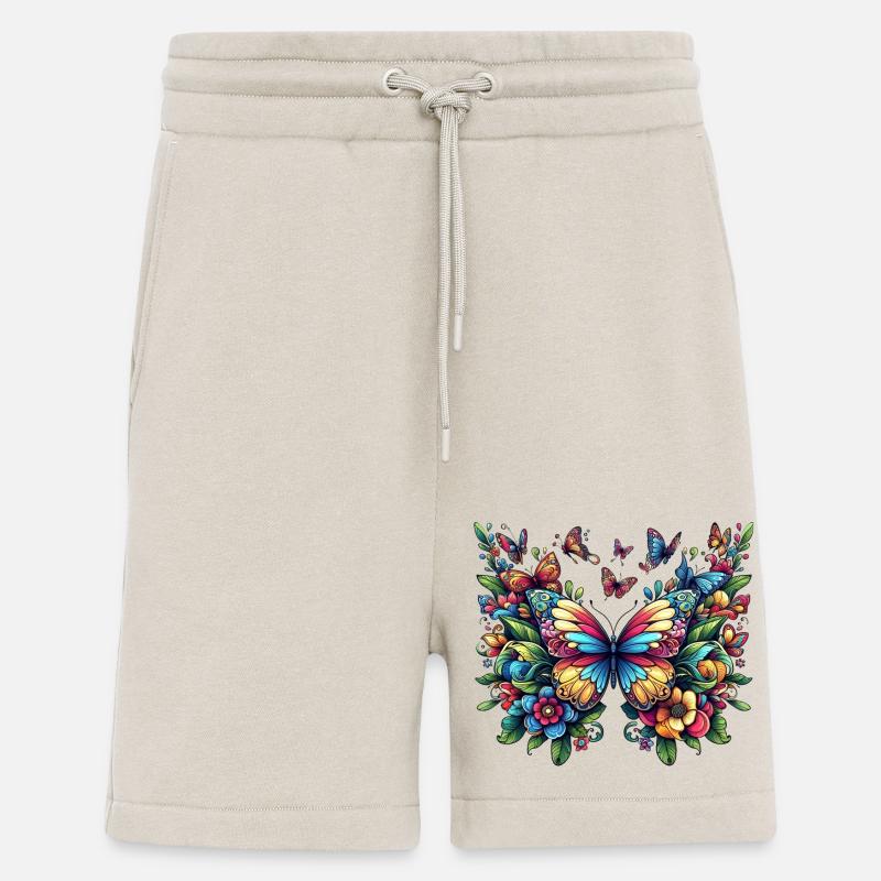 Papillons 1 - Short bio décontracté fabriqué en UE - WARM CLAY