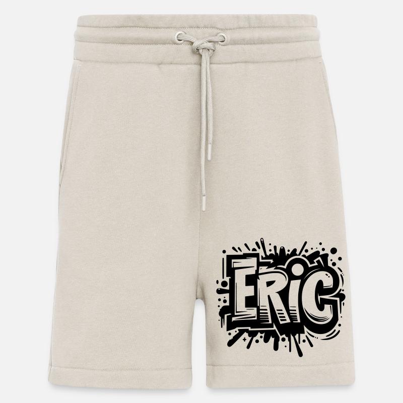 Eric Nom Prénom Graffiti - Short bio décontracté fabriqué en UE - WARM CLAY