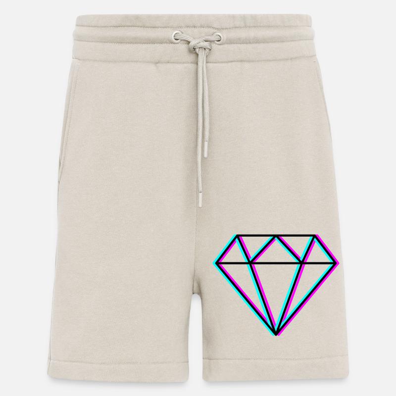 Diamant - Neonfarben Design - Shorts - made by SPREAD - WARM CLAY