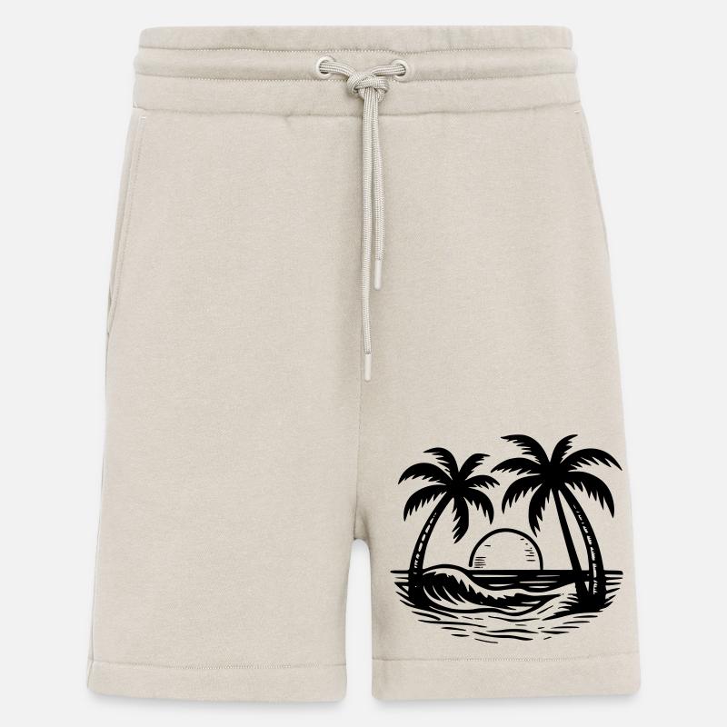 Palme am Strand - Shorts - made by SPREAD - WARM CLAY