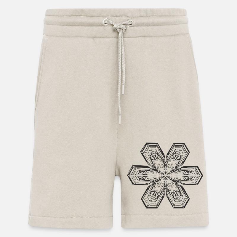 snowflake 1 black - Shorts - made by SPREAD - WARM CLAY