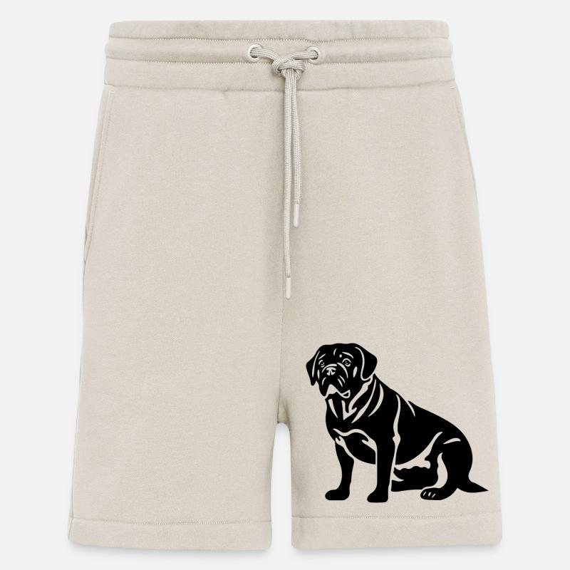 Pug Hund Mops - Shorts - made by SPREAD - WARM CLAY